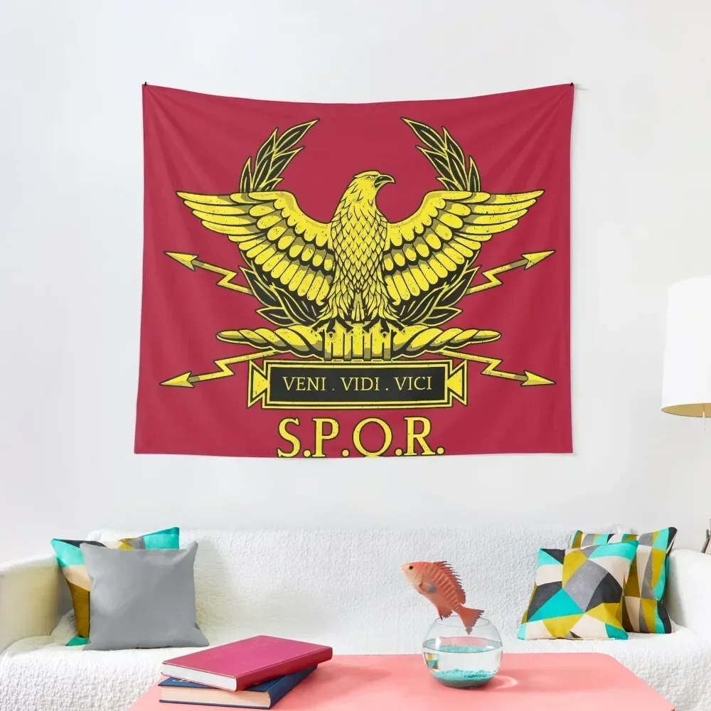 

Roman Standard - Rome - S.P.Q.R. - Roman Empire Gold 3 Tapestry Art Mural Home Decorators Tapestry