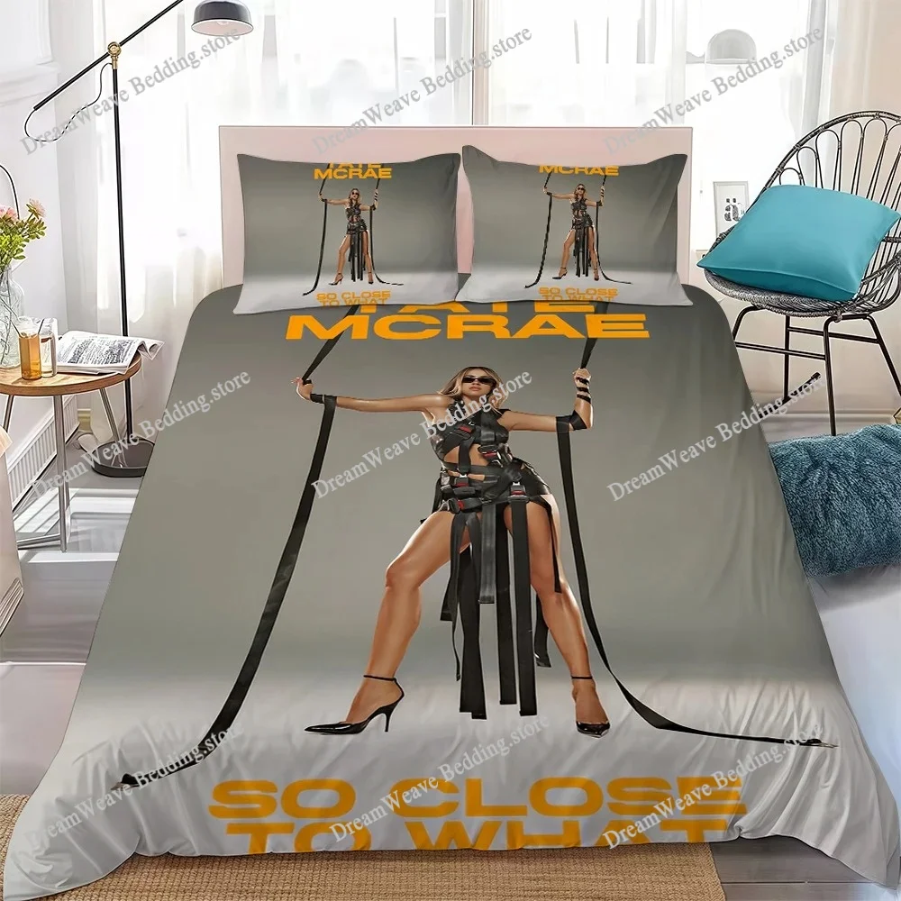 

Hot Singer T-Tate McRae Duvet Cover Set Home Style Bedding Soft Laundry Cotton Bed Student Dormitory Gift