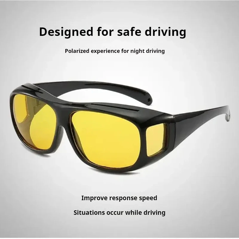 Occhiali da vista antiriflesso per la visione notturna Occhiali da sole alla moda Occhiali da ciclismo Guida notturna Occhiali con luce migliorata Accessori per auto