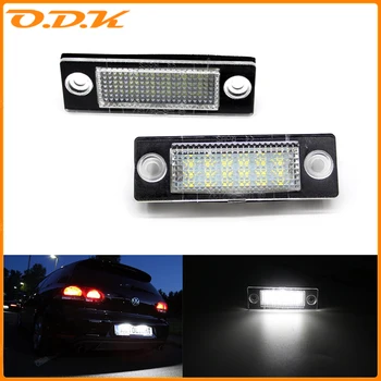 2pcs LED Number License Plate Light Lamp 3B5998026 For VW Passat B5.5 B6 Caddy MK3 Golf Transporter Skoda T5 T6 Touran Jetta