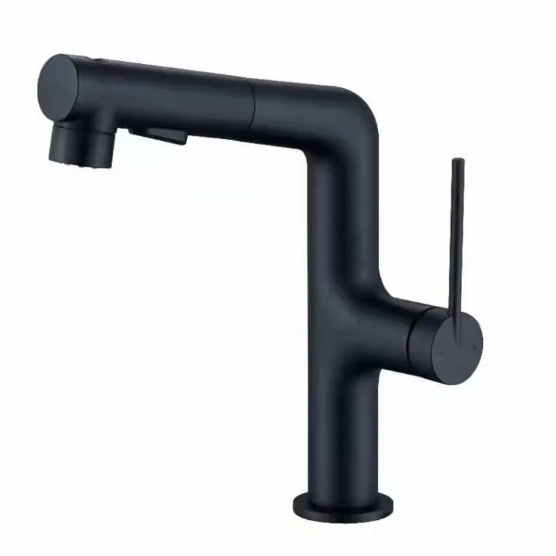 Bathroom all-copper pulling hot and cold faucets, under-counter washbasin washbasin faucet