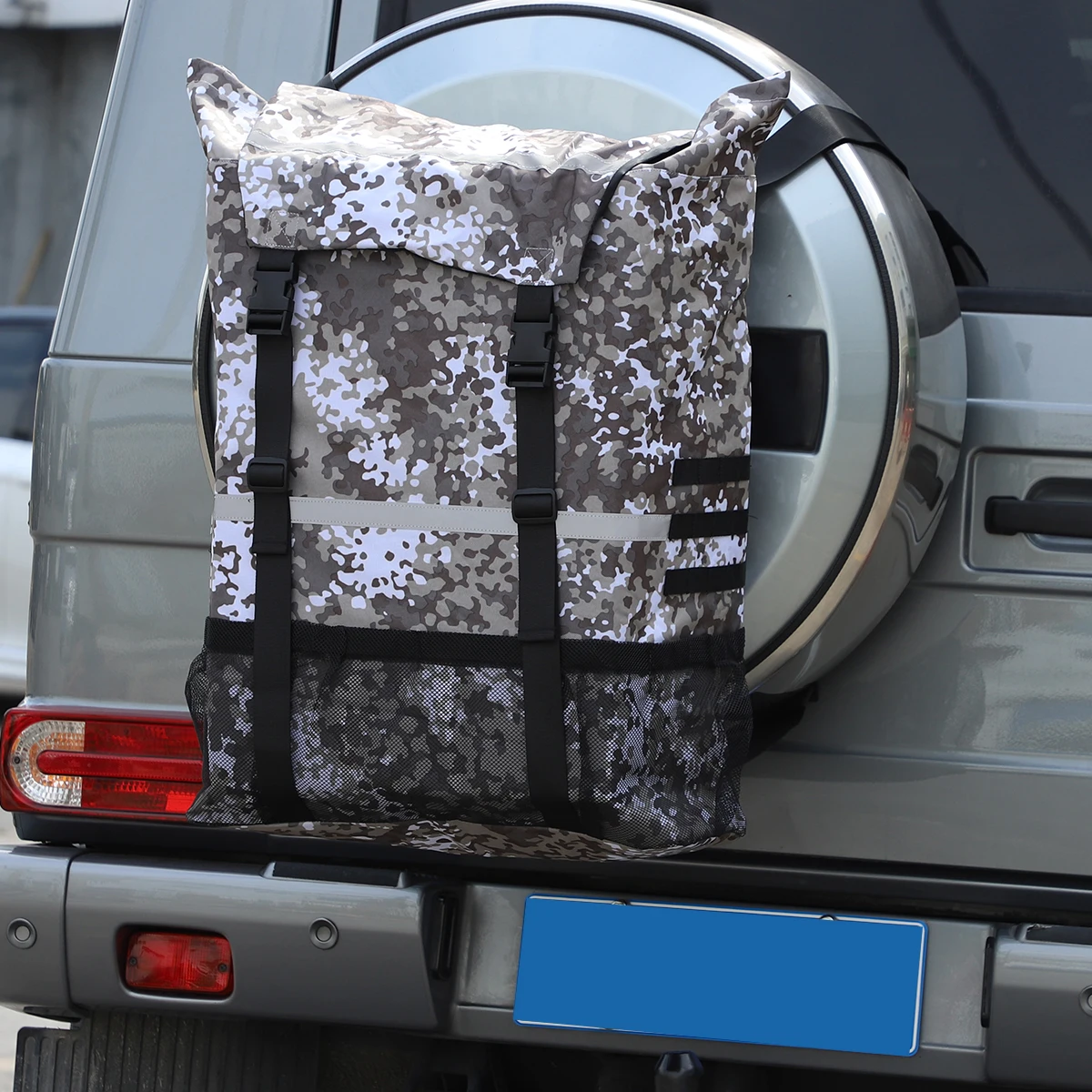 Car Spare Tyres Army Gree Hanging Bags Storage Bag Multifunctional Backpack For 2014-2018 Mercedes-Benz G-Class W463 Accessories - Image 4