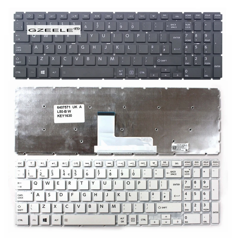 UK Keyboard For Toshiba Satellite  L50-B L55-B L50D-B L55DT-B S50-B S55-B