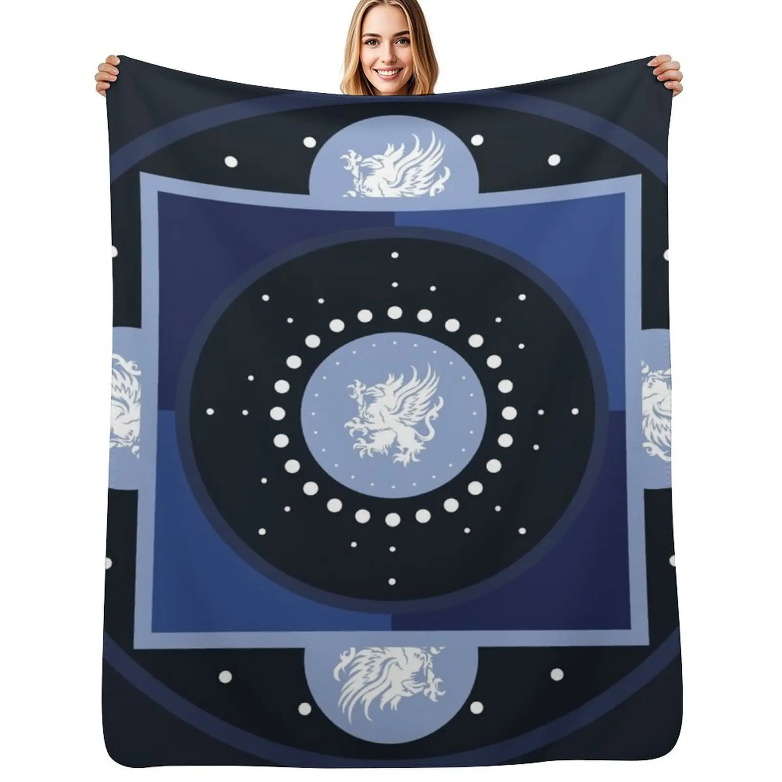 Grey Warden Mandala - Dragon Age Geometric Art Throw Blanket Comforter Soft Big Luxury Brand Beach Polar Blankets