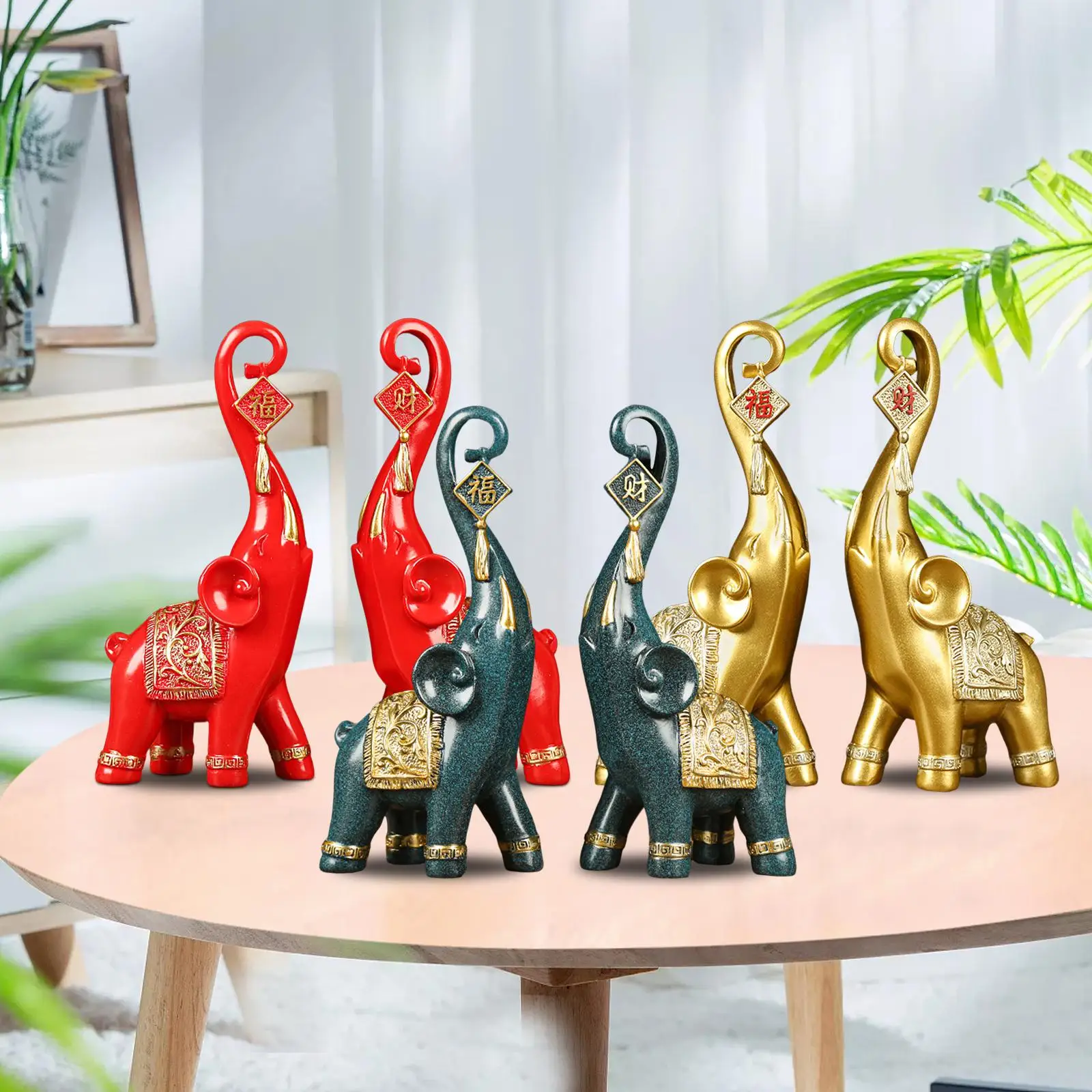 Elephant Statues Decorative Accent TV Cabinets Wine Cabinets Creative Decorations for Home Decoration Crafts Housewarming Gifts