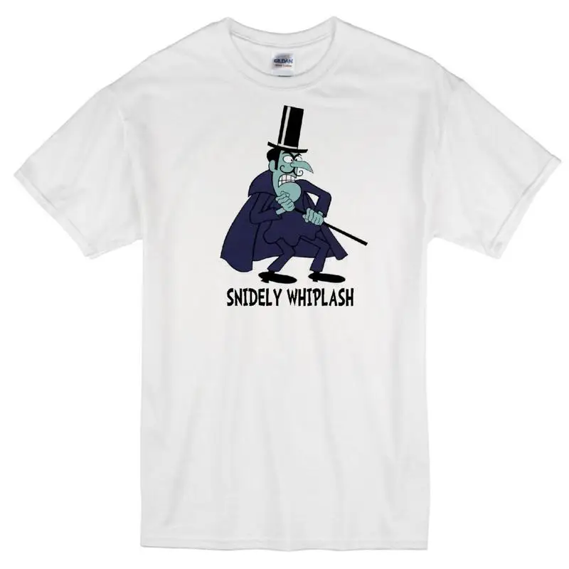 Snidely Whiplash mal villano dibujos animados Dudley Do Right Nell Tv camiseta blanca