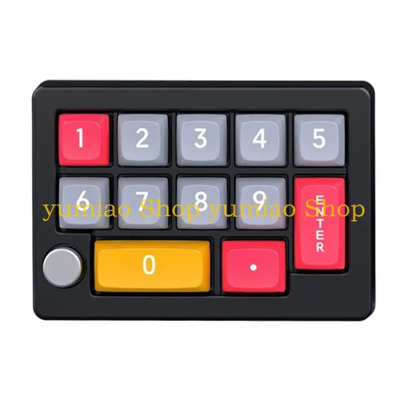 587B Compact and Durable Programmable Numeric Keypad with Knob Programming Function Easy to Use, No Driver Needed