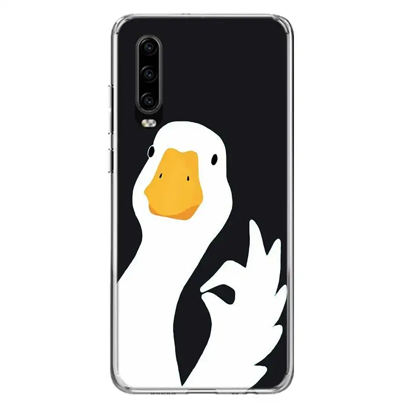 Cartoon Duck Goose Game Case Phone Cover for Huawei P30 Lite P40 P20 P10 Mate 10 20 Pro P Smart Z 2019 Y5 Y6 Y7 Y9S Trend Fundas