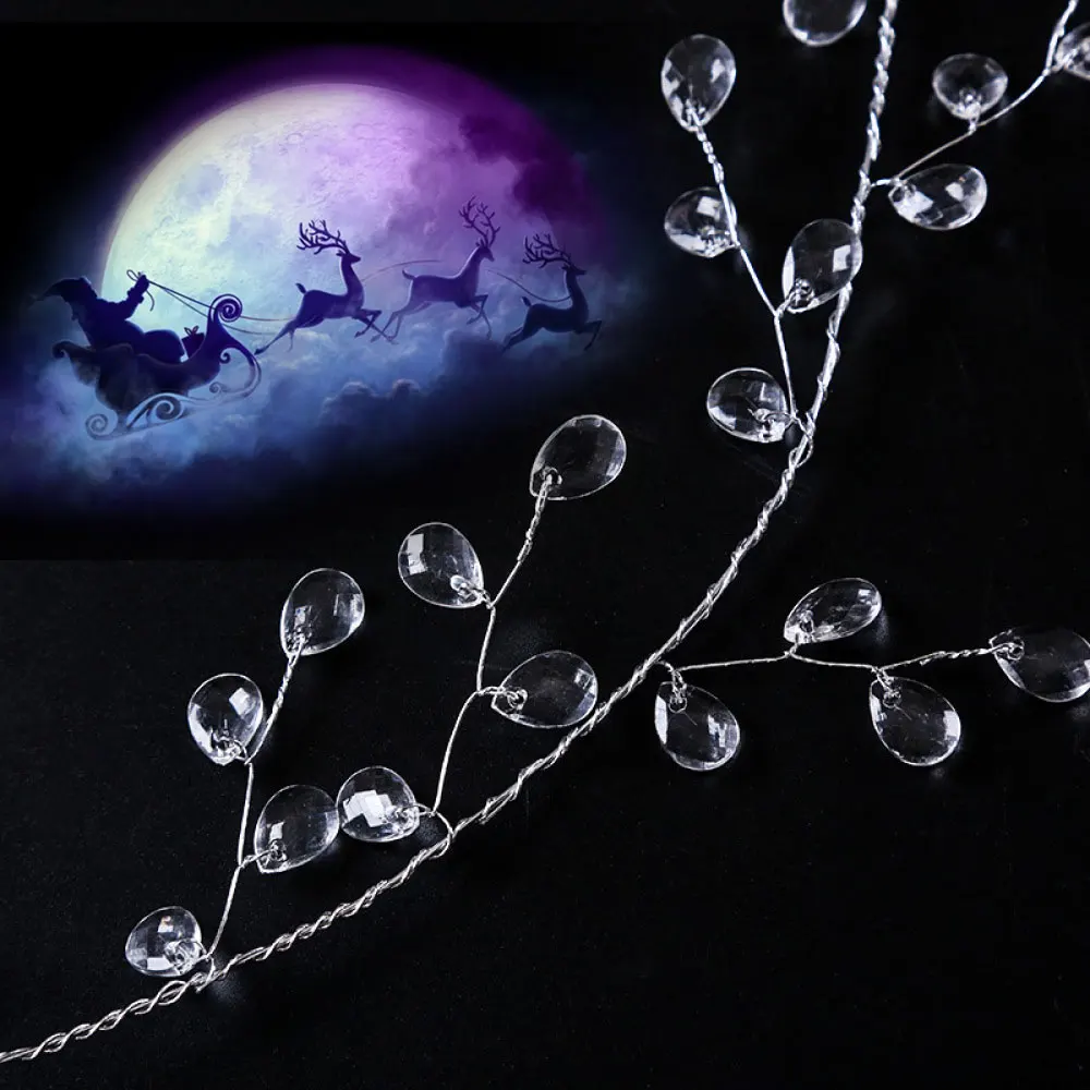 150cm Acrylic Crystal Beads Curtain Garland Droprain Bead Branch String Crystal Bead Wedding Party Christmas Decoration Supplies