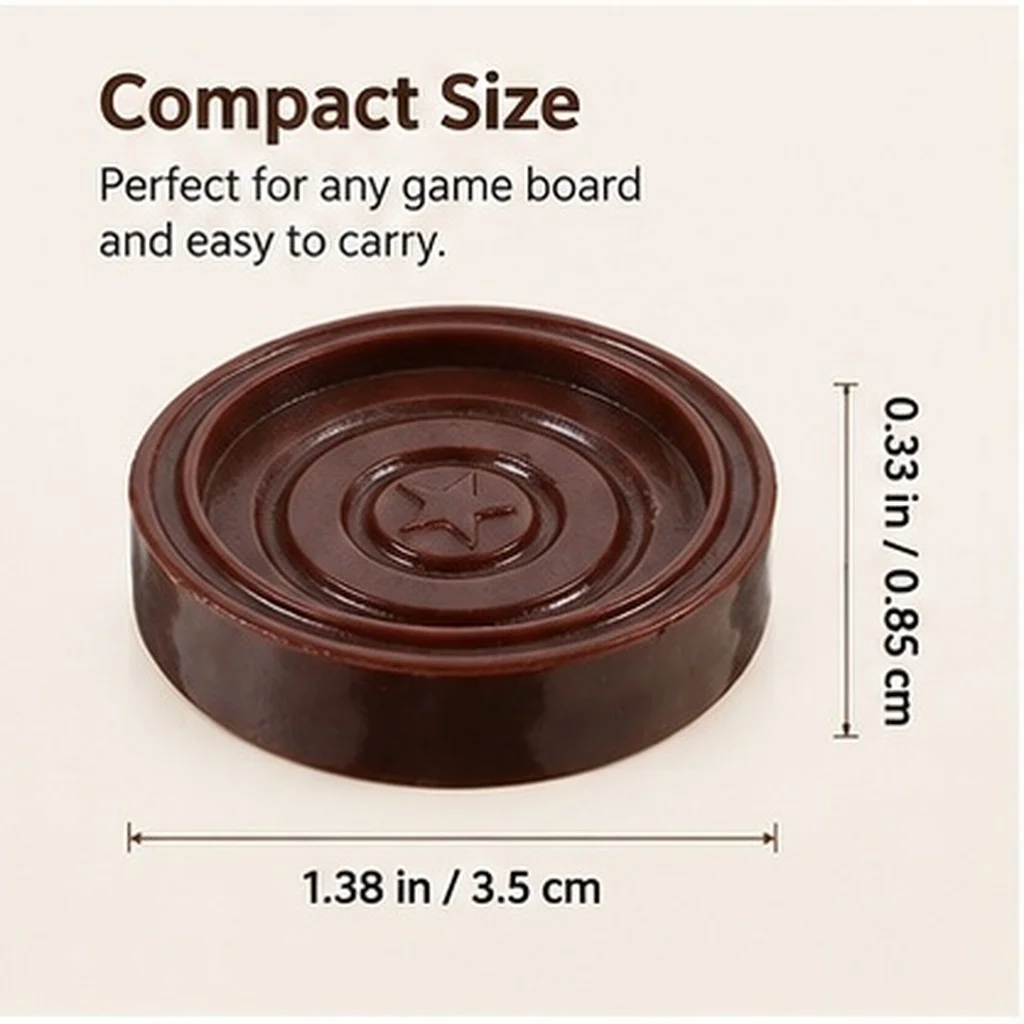 24Pcs High Quality ABS Checkers Pieces for Board Games Replacement Set Includes Checkers Backgammon Chess Pieces Compact