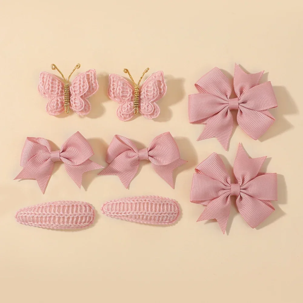 

8Pcs/Set Cute Butterfly Hair Clips and BB Clip for Baby Girls New Handmade Hairpin Barrettes Gift Headwear Kid Hair Accessories