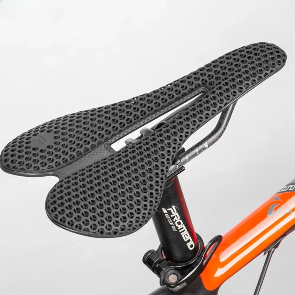 Carbon Gravel  Road Bike Seat Saddle 3D Printed Shock Absorbing Breathable Road Bike Hollow Carbon Fiber Saddle Seat