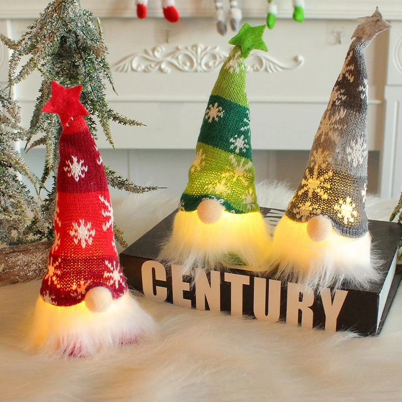 New 6 Styles Glowing Gnome Christmas Faceless Doll Merry Christmas Home Decoration Navidad Natal Gift New Year Christmas Gifts