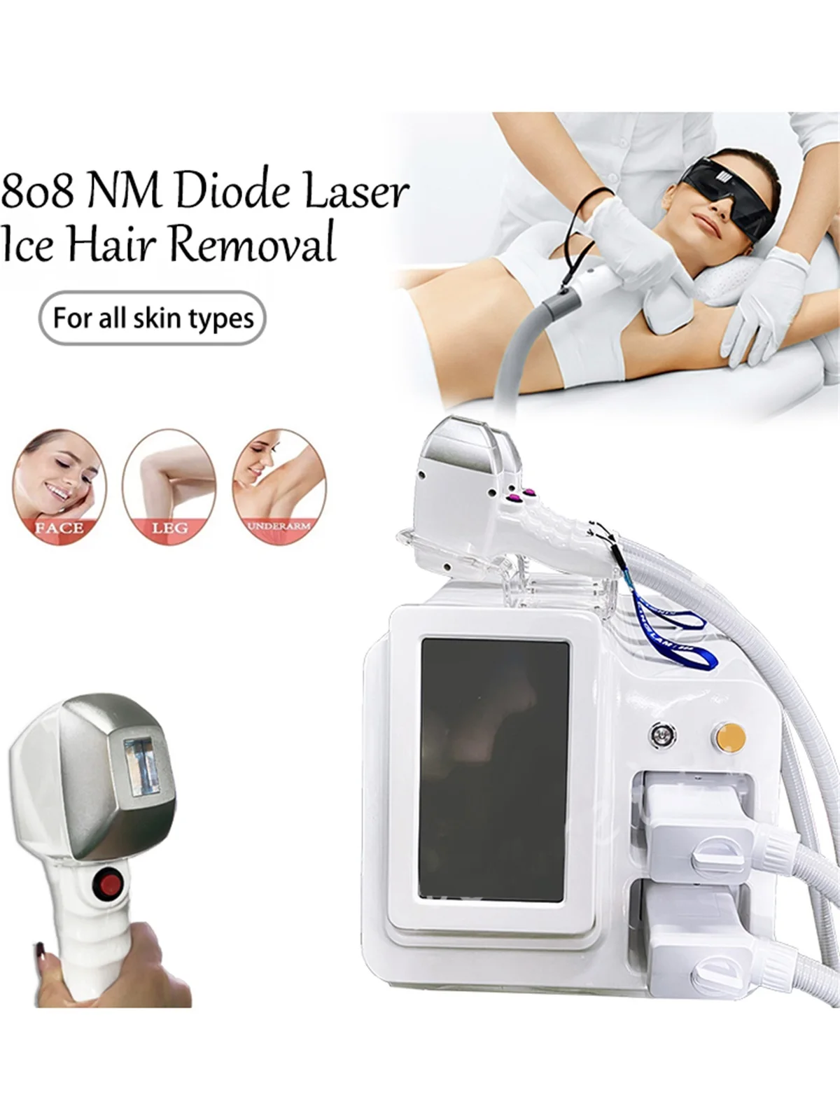 Newest 808nm Diode Laser 2000w Depilation Laser Hair Removal Epilator Ice Titanium Hair Removal Machine permanent hair removal