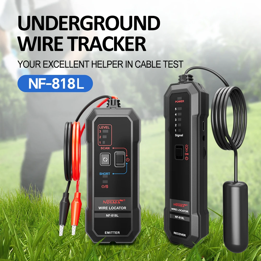 Noyafa NF-818L Underground Cable Locator Wire Tracer Detector with Earphone Test Network Cable Tracker Telephone Line Tester