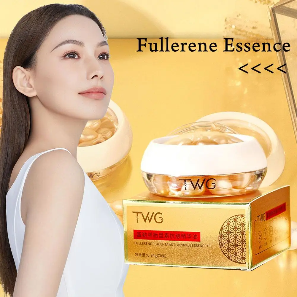 30 Kapseln Anti-Falten-Schaf-Plazenta-Essenz Kapsel-Essenz Fullerene Anti-Gesichtsaufhellung Verjüngung Feuchtigkeitscreme Ag Z1Y5