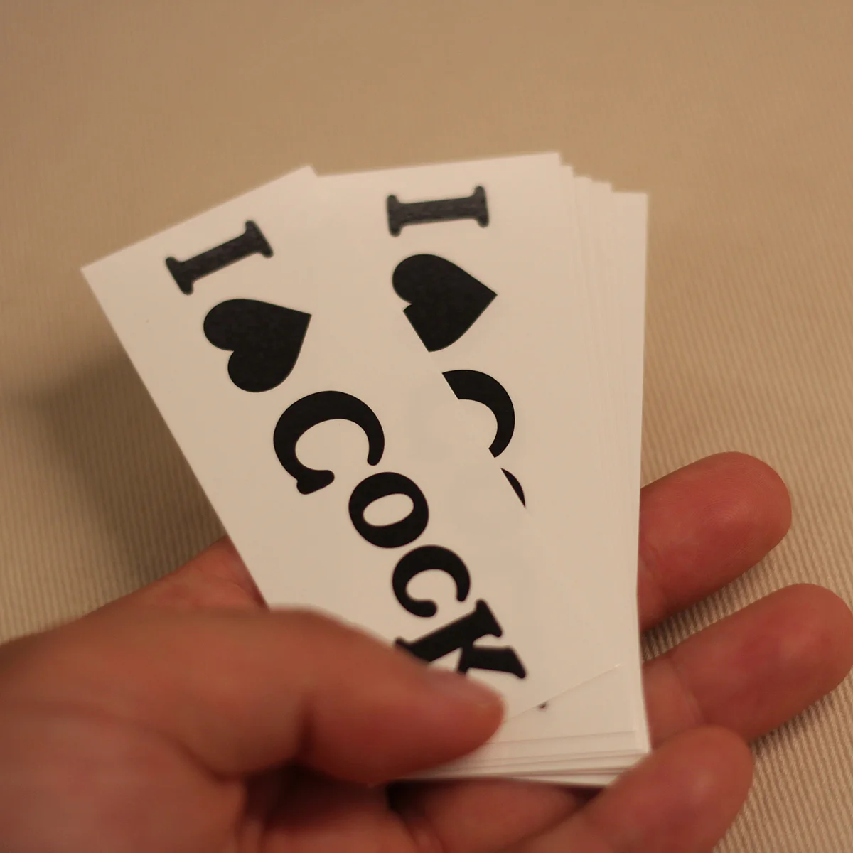 I love English Letter Cuckold Temporary Tattoos, Adult Waterproof Sticker