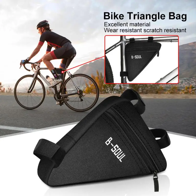 Bicycle Triangle Bag Front Tube Frame Saddle Storage Bag Waterproof Pouch Durable Bike Versatile Durable Bag Bicycle Accessories