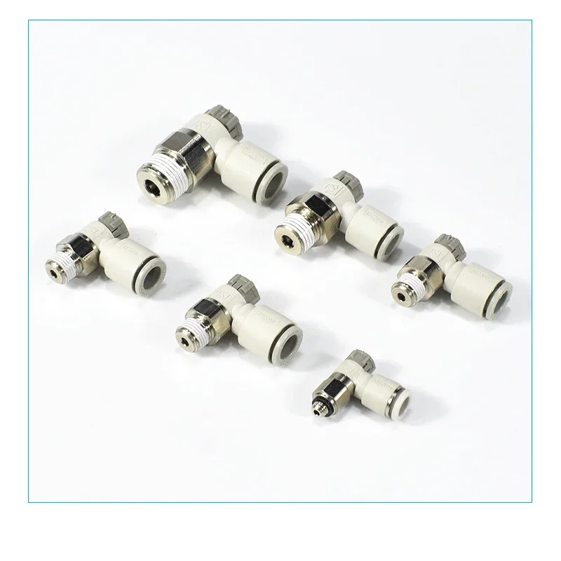 Électrovanne elbow fittings AS1201F Flow control valve Regulator valve Speed control valve gas fitting AS2201-M5-04A/AS3201F-03-12SA Gaz et carburant — détail 2