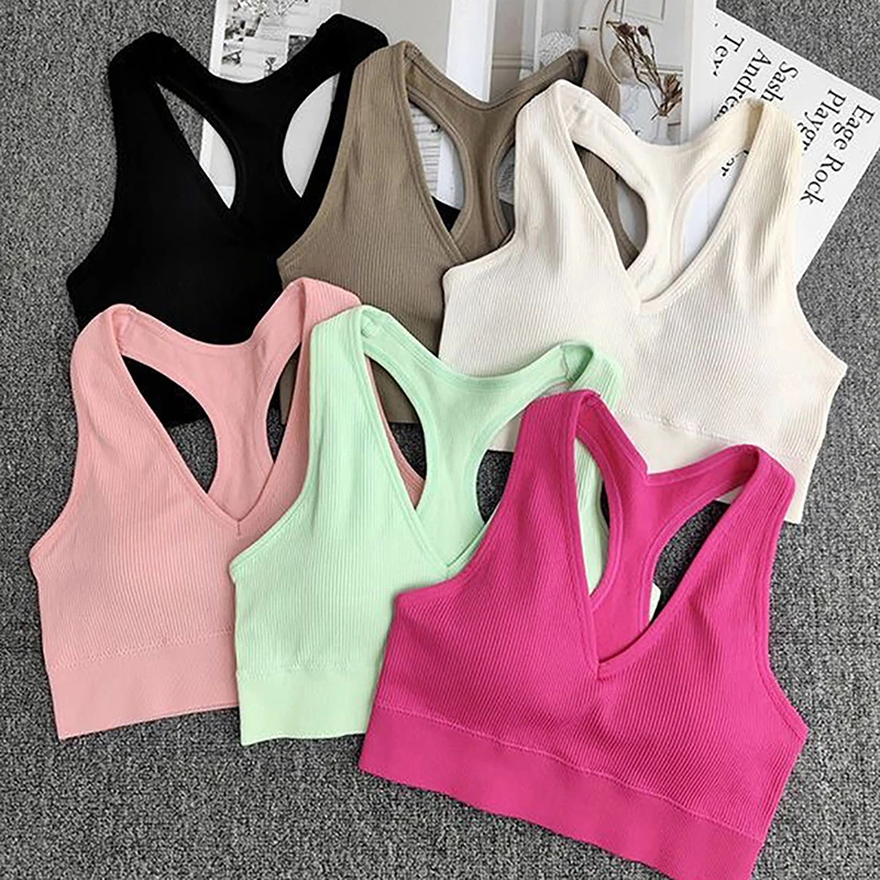 

Women Sports Bra Top Push Up Fitness Yoga Bra Underwear Sport Tops For Women Breathable Running Vest Gym Wear