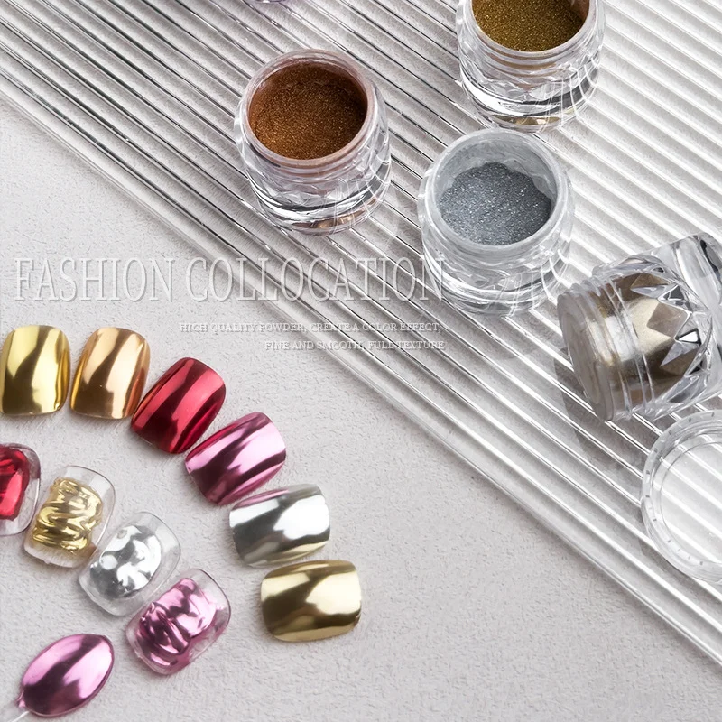 7가지 색상 샴페인 크롬 네일 파우더 메탈릭 러빙 더스 - Nail Glitter Chrome 리뷰 및 가격