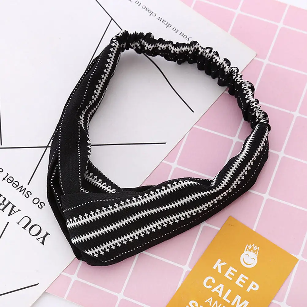 

6Pcs Cross Headband Women Hair Accessories Elegant Stretchy Band for Personal Party Birthday Outings Women Headband