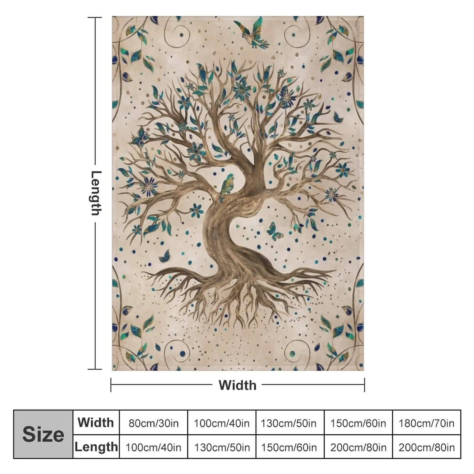 Tree of Life - Yggdrasil Throw Blanket valentine gift ideas Large Blanket