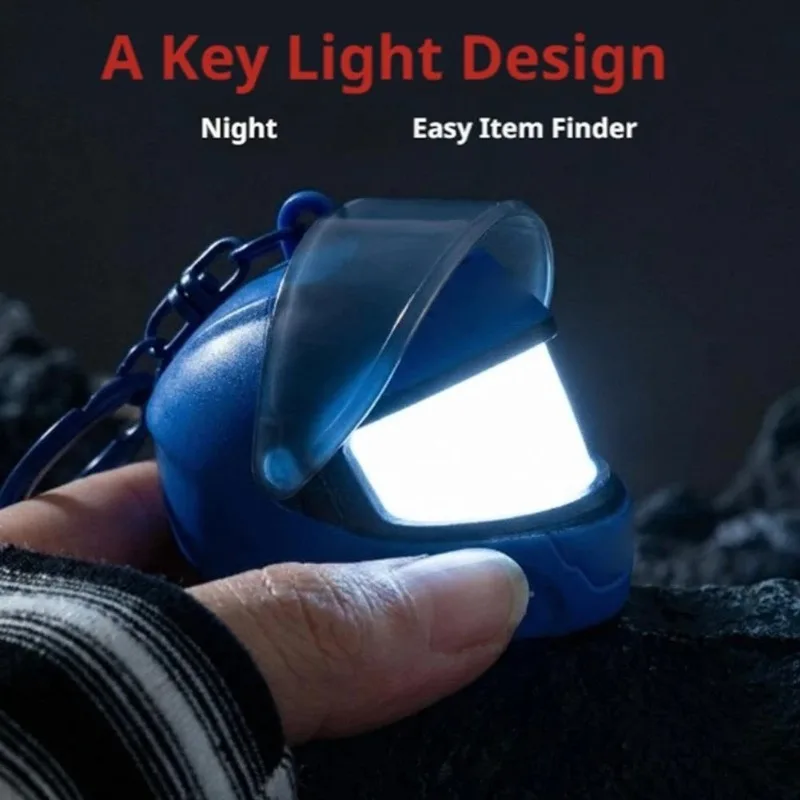 Light Mini Motorcycle Helmet Keychain Portable Key Holder Multicolor Helmet Pendant Bag Charm Gift For Motorbike Lovers