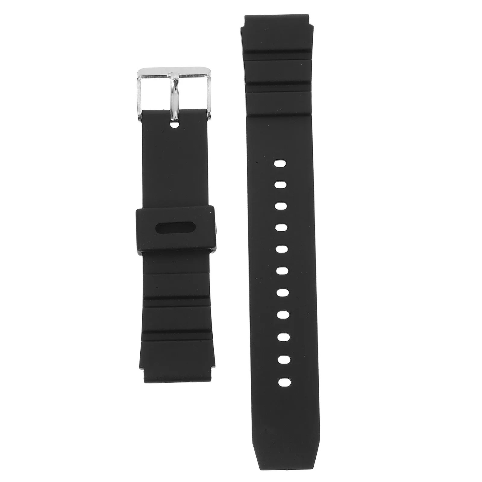 Silicone Watch Band 18Mm Waterproof Dust Oil Resistant Smooth Seamless Stainless Steel Clasp Chic Comfortable Watch Strap