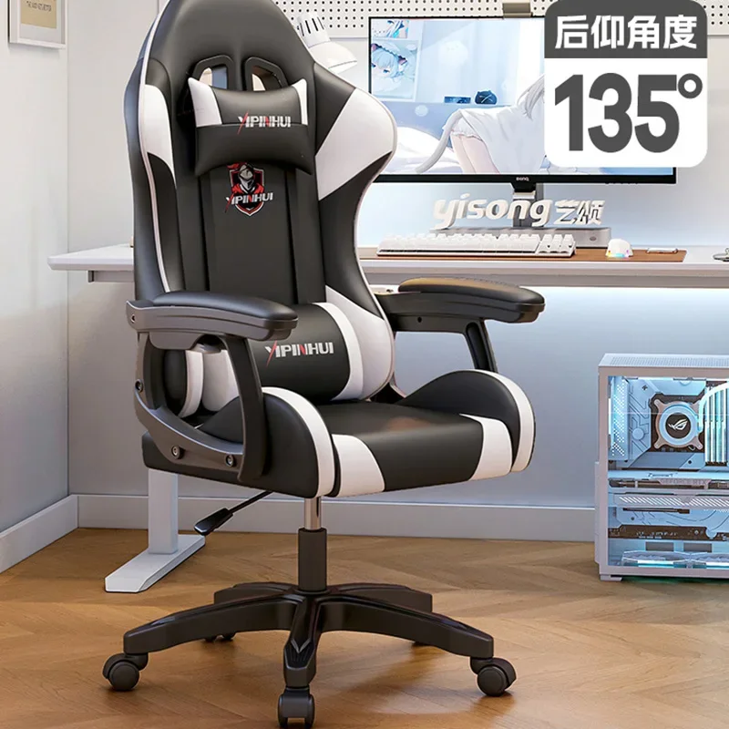 Gaming Chair For Girls Ergonomic Streaming Chair With Footrest Reclining Computer Desk Chair For Dorm Room Home Office Furniture