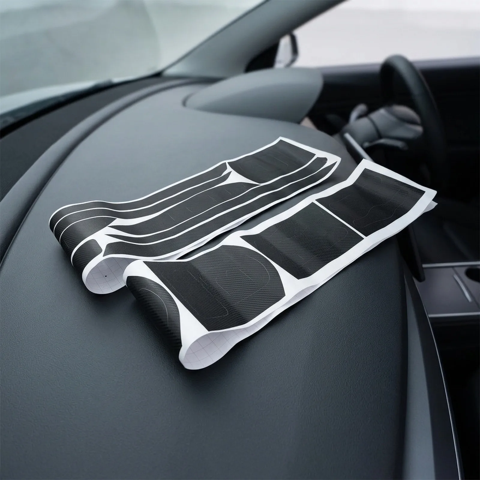 For Infiniti G35 2007-2008 Specific 3D for Carbon Fiber Pattern Interior Trim Decals for Left Hand Drive Applications