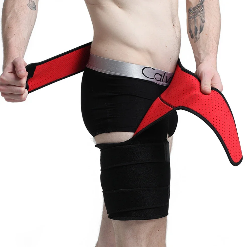 1 Stück Hüftstütze Oberschenkel-Kompressionsmanschette, Kniesehne und Leistengegend-Kompressionsmanschette zur Linderung von Ischiasnerven, Hüftstützbandage – Detail 6