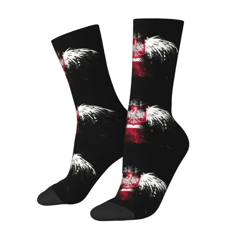 Flag Of Poland Polska Eagle Mens Crazy Crew Socks Unisex Kawaii Polish Patriotism Spring Summer Autumn Winter Dress Socks