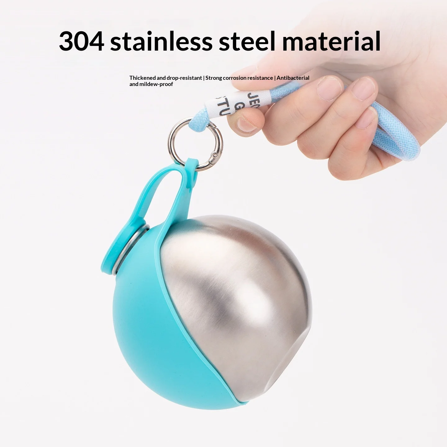 Portable Stainless Steel Pet Water Bottle, Foldable Silicone Bowl for Dogs Cats, Outdoor Walking Hiking Travel Drinking Bowl
