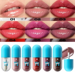 3pcs Mouth Fruit Fragrance Lip Oil Moisturizing Mirror Gloss Lip Gloss Beep Lip Glaze Set