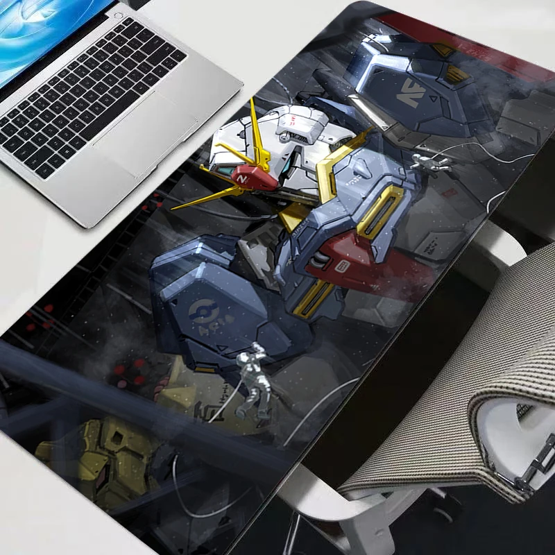 Mauspad-Design, rutschfest, mechanisch, Krieger, erweiterte Schreibtischunterlage, Laptop-Gaming-Zubehör, Tastatur-Pad, PC, Gundam, Gamer-Mauspad