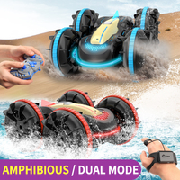 2022 New 4WD High-tech RC Car With Light Gesture Induction 2.4G Amphibious Stunt Double-sided Climbing Tumbling Driving Car Toys