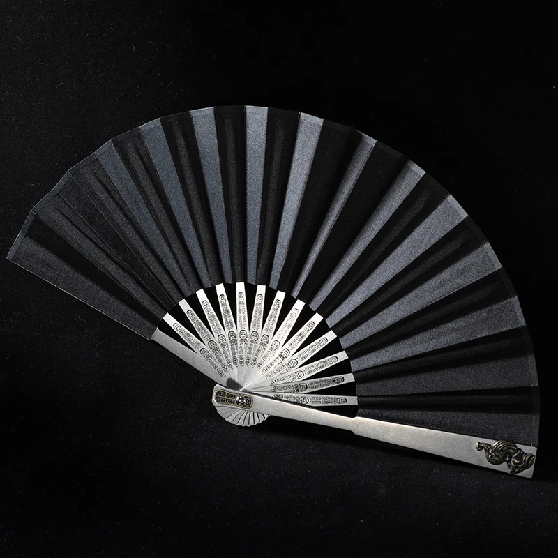 EDC Titanium Alloy Folding Fan Chinese Style 5 Inch Metal Kung Fu Fan Chinese Men\'s Tai Chi EDC Tools