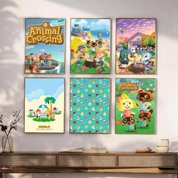 1PC Animal Crossing Game Poster Self-adhesive Art Waterproof Paper Sticker Coffee House Bar Room Wall Decor