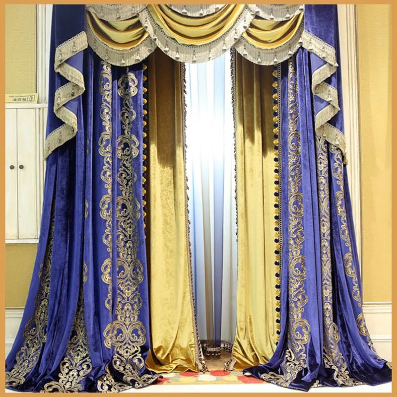 Luxurious Curtains for Living Room Blinds Blue Shades & Thick the Curtains King Door Drapes for Bedroom Window Curtain Designs