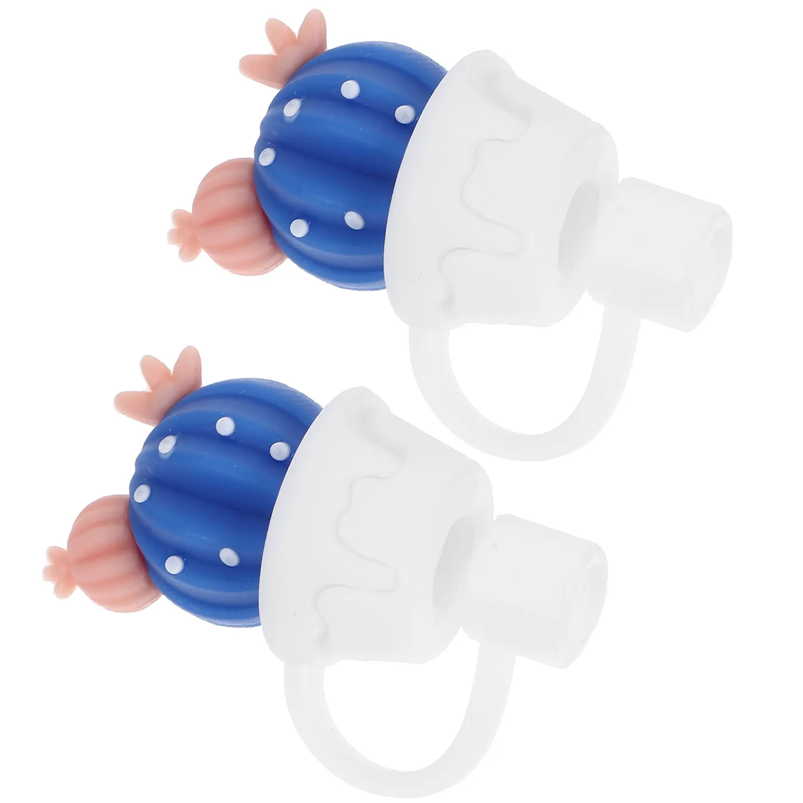 

2pcs Silicone Straw Covers Reusable Drinking Accessories Leakproof Dustproof For 6-8Mm Straws Travel Storage Tips Plug Cap