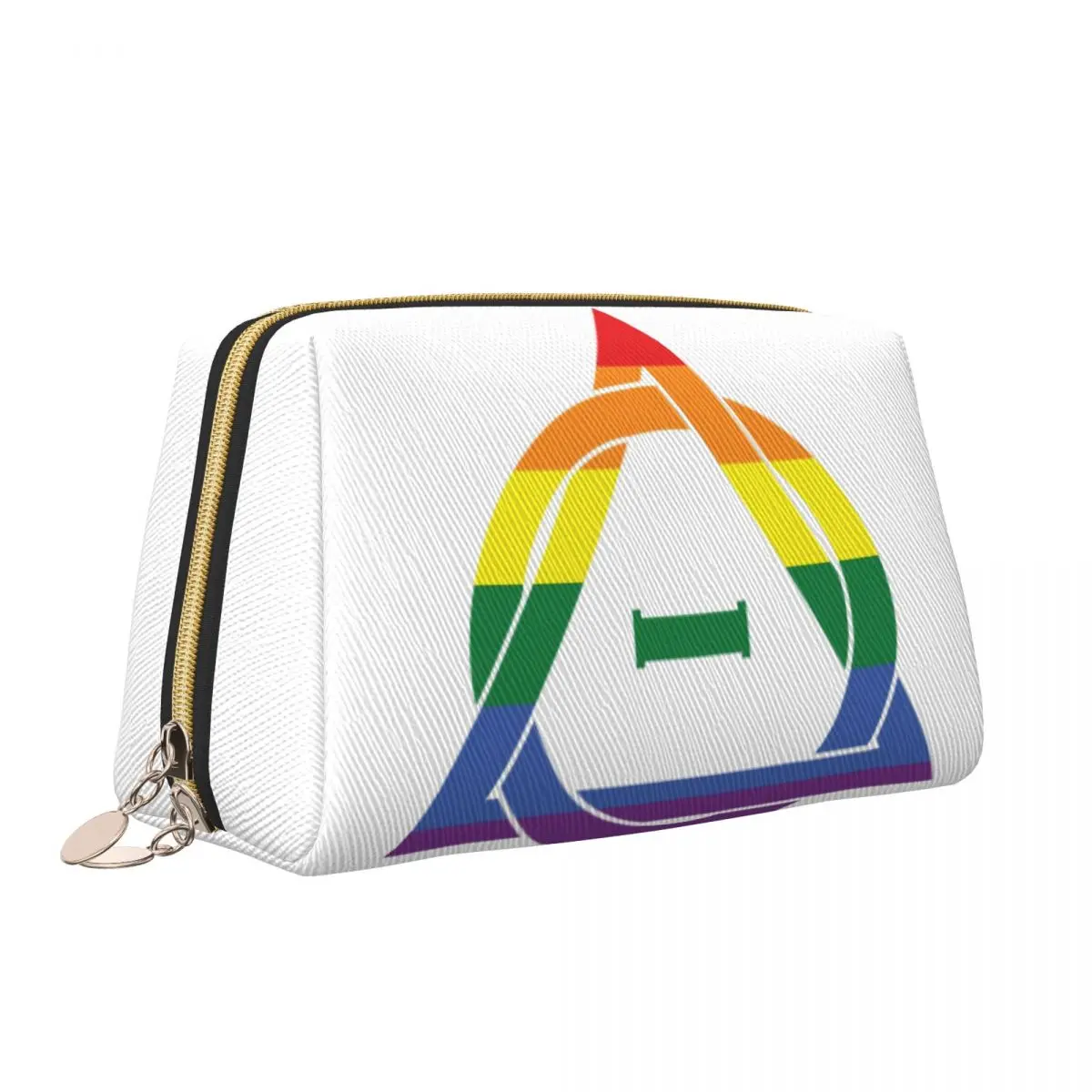 Custom LGBT Therian Theta Delta Travel Cosmetic Bag for Women Makeup Toiletry Organizer Lady Beauty Storage Dopp Kit