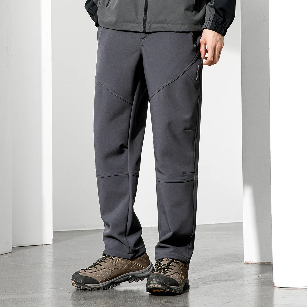 Pioneer Camp-pantalones para hombre a prueba de viento para exteriores, pantalón cálido de concha suave, acolchado, grueso, para senderismo, AXX230189, 2023