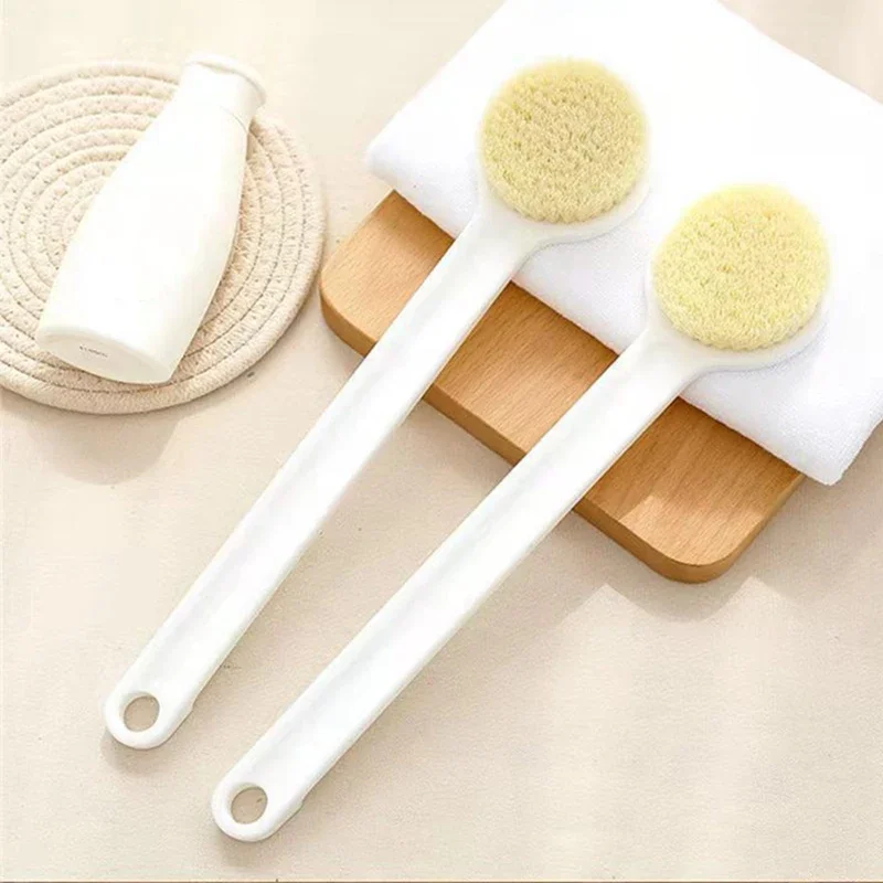 1 adet Uzun Saplı Vücut Peeling Scrubber Banyo Fırçası Sırt Masajı Duş Fırçaları SPA Köpük Temizleme Fırçası Kuru Fırçalama