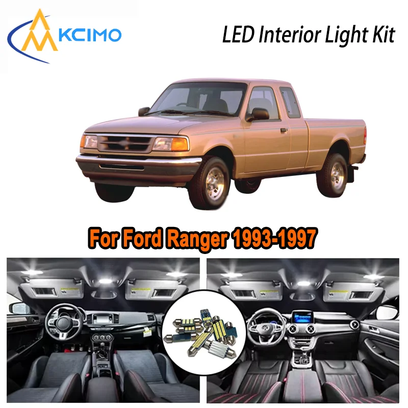 

For Ford Ranger 1993-1997 1993 1994 1995 1996 1997 Premium LED Interior Dome Map Trunk Light Kit Car Led Lamps Canbus No Error
