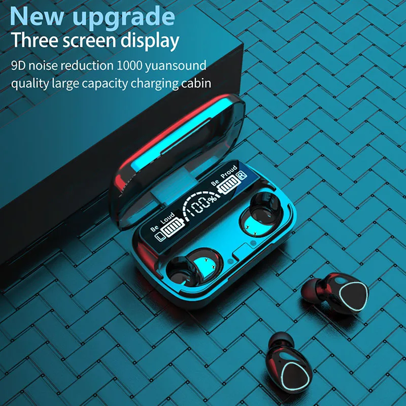 

Waterproof Wireless Bluetooth Earphones with 2500mAh Charging Box Game Sport Earbuds HiFi Stereo Music Headset Touch Headphone