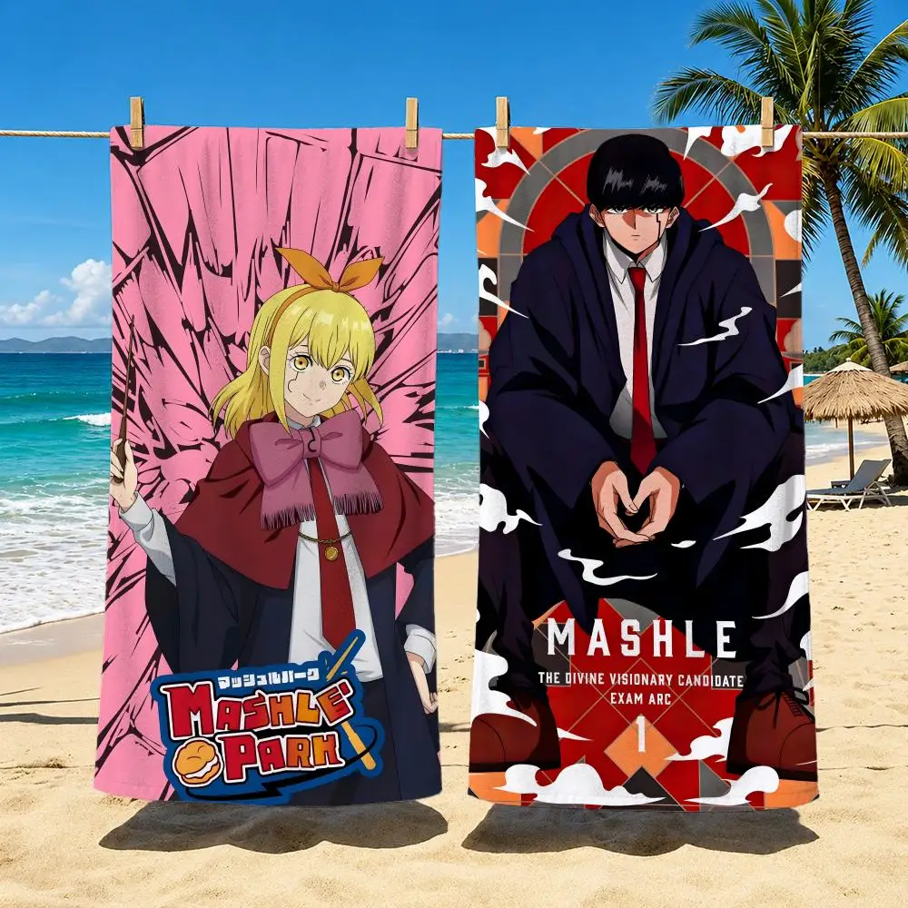 Anime Mashle Magic and Muscles Towel Towel Soft Pool Gift For Travel Gym Shower Cool Camping Quick Dry Sports  Large Beach Towel view 2