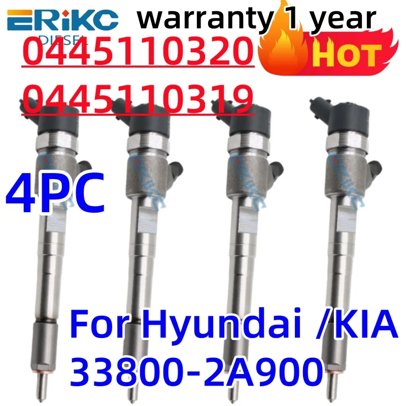 

33800-2A900 0445110320 0445110319 Дизельный инжектор 0 445 110 320 0 445 110 319 для Hyundai/KIA Accent i20 i30 KIA Soul