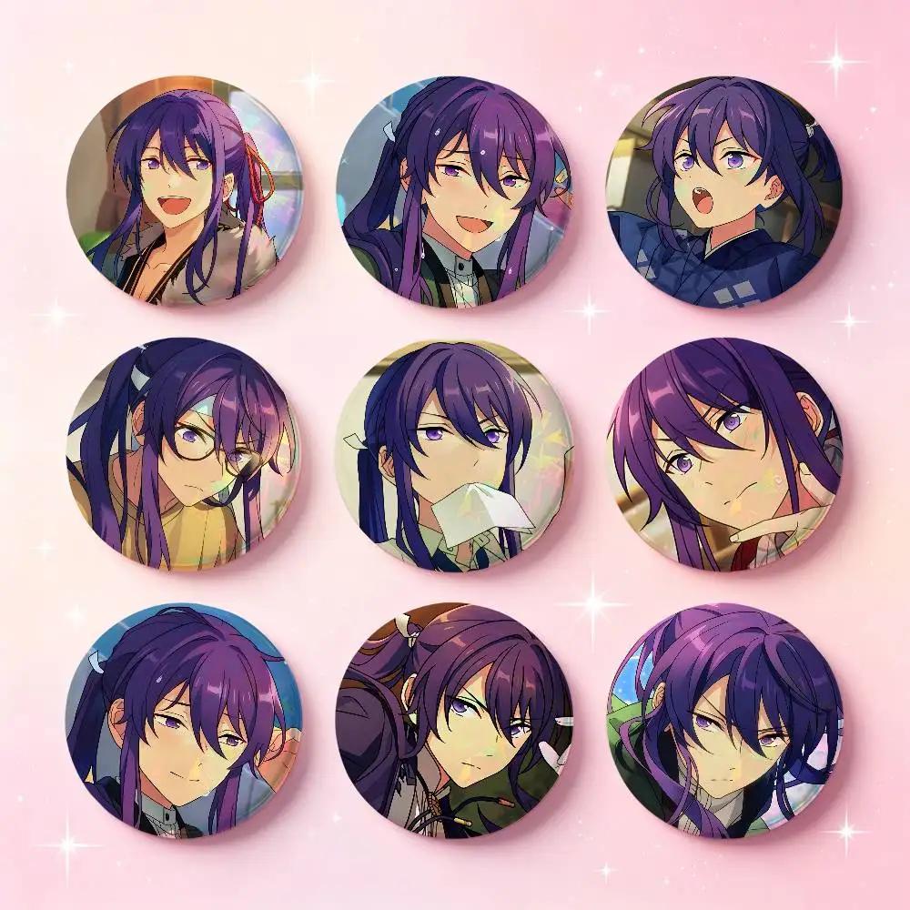 Souma Kanzaki Anime Figure Badges Button Round Creative Pin Brooch Badge Bag Decor Accessories Fans Collect Friends Gifts