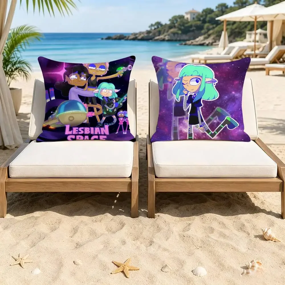 Movie L-Lesbian Space Princess Various Sizes  Pillowcase toon Gift Cushion Cover Bedroom Home Sofa Chair Seat Decor pillow case
